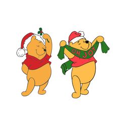 winnie the pooh svg, disney svg, pooh svg, pooh bear svg, christmas svg, pooh christmas svg, christmas day svg, pooh san