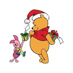 pooh and piglet christmas svg, disney svg, pooh svg, christmas pooh svg, piglet svg, christmas piglet svg, pooh gift svg