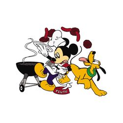 pluto and mickey cooking svg, disney svg, disney character svg, cartoon character svg, movie character svg, disney gift