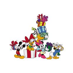 mickey mouse and friends merry chrismas svg, disney svg, disney character svg, cartoon character svg, movie character sv