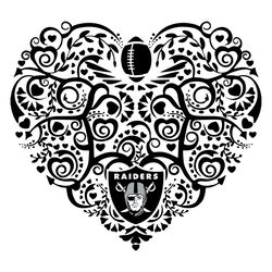 las vegas raiders football heart svg, sport svg, raiders svg, raiders football, raiders football team, las vegas raiders