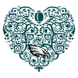 philadelphia eagles football heart svg, sport svg, philadelphia svg, eagles football team, eagles svg, philadelphia eag