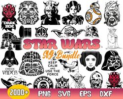 bundle star wars svg, star wars svg, star wars characters svg, star wars movies svg, cutting files for cricut