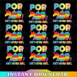 pop it birthday number png, pop it birthday girl bundle png, numbers 1 - 9 birthday girl png, pop it png,