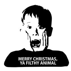 merry christmas ya filthy animal svg, christmas svg, kevin home svg