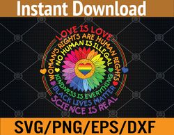 love is love science is real kindness is everything lgbt  svg, eps, png, dxf, digital download