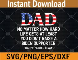 Dad Father's Day At Least You Didn't Raise A Biden Supporter Svg, Eps, Png, Dxf, Digital Downloa Svg