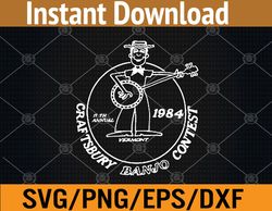 1984 Craftsbury Banjo Contest Svg, Eps, Png, Dxf, Digital Download