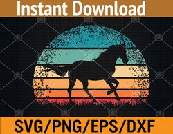 retro horse lover horseback riding cowgirl western svg, eps, png, dxf, digital download