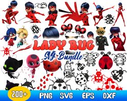 ladybug bundle svg, ladybug svg, miraculous ladybug svg, tales of ladybug and cat noir svg, instant download