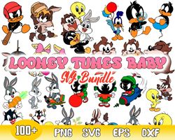 looney tunes baby bundle svg, looney tunes svg, baby looney svg, png dxf eps file