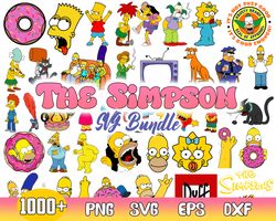 the simpson bundle svg, simpsons svg, simpsons family svg, png dxf eps file