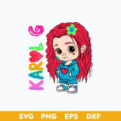 baby karol g svg, karol g svg, karol g red hair svg, la bichota svg, png dxf eps  digital file