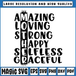 mother definition svg, happy mother's day svg, mother amazing, loving, strong, happy, selfless, graceful svg cut files f