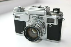 kiev 4 rangefinder ussr soviet 35mm camera jupiter 8 contax copy vintage decor