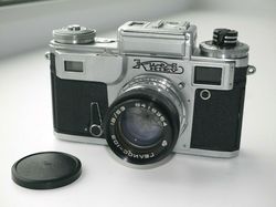 kiev 4 rangefinder ussr russian 35mm helios 103 contax copy vintage decor