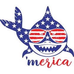 merica shark 4th of july, merica scf, shark american flag, glasses svg, glasses us flag svg, independence day svg, happy