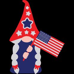 gnome of the free and the brave, gnome svg, gnome usa flag, love gnome, independence day svg, happy 4th of july, firewor