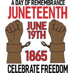 a day of remembrance juneteenth june 19th 1865 celebrate freedom,june 19th 1865 ,juneteenth, independence day svg, indep