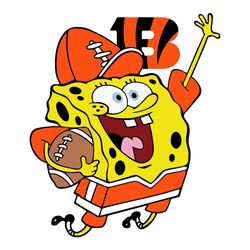 cincinnati bengals football spongebob svg, sport svg, cincinnati svg, bengals football team, bengals svg, cincinnati ben