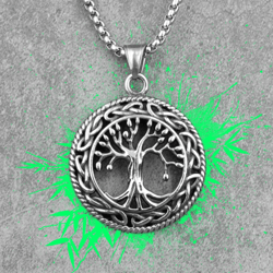 tree of life stainless steel necklace yggdrasil the world tree necklace tree of life jewelry viking scandinavian norse