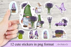 lavender printable digital stickers