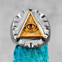 eye of providence ring masonic ring stainless steel freemason ring all seeing eye ring mason eye ring master mason signe