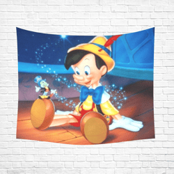 pinocchio wall tapestry, cotton linen wall hanging