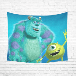 Monsters Inc Wall Tapestry, Cotton Linen Wall Hanging