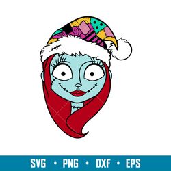 christmas sally, sally svg, christmas svg, disney christmas svg, santa claus svg, png, dxf, eps file