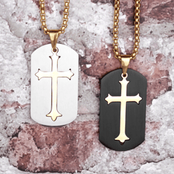 gothic cross necklace cross with stand pendant cross gift streetwear cross removable cross