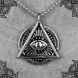 freemason necklace mason pendant stainless mason emblem charm freemason jewellery all seeing eye necklace mason gift men
