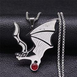 bat necklace bat charm pendant flying bat vampire bat necklace bat jewelry witch bat necklace witchery pagan occult gift