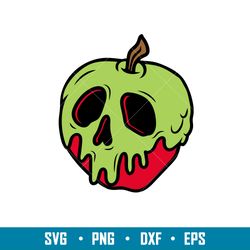 poison apple, poison apple svg, halloween svg, evil queen svg, skull svg, png,dxf,eps file