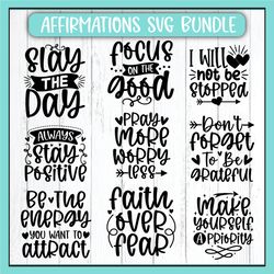 affirmations quotes svg bundle