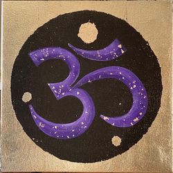 om symbol painting om mantra original art meditation artwork