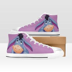 Eeyore Shoes, High-top Sneakers, Handmade Footwear