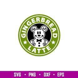 Gingerbread Latte Mickey, Gingerbread Latte Mickey Mouse Svg, Starbucks Svg, Coffee Ring Svg, Cold Cup Svg,png,dxf,eps f