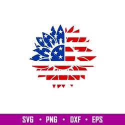 sunflower american flag, sunflower american flag svg, 4th of july svg, patriotic svg, independence day svg, usa svg, png