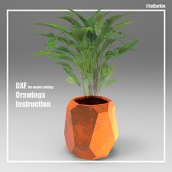 Welding Project Plans Drawings Planter 2 (dxf, Pdf)