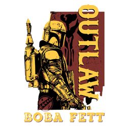 star wars the book of boba fett galactic outlaw poster svg, star wars svg