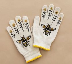 bee gardening gloves