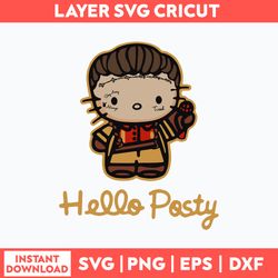 Hello Posty Svg, Hello Kitty Svg, Harry Potter svg, Png Dxf Eps File