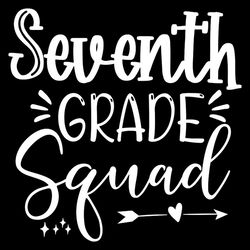 seventh grade squad silhouette svg png, seventh svg, arrow heart svg