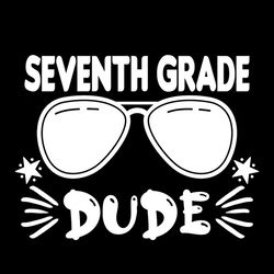 seventh grade dude silhouette svg, glasses svg, 7th grade svg