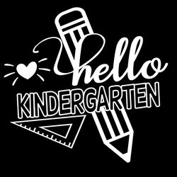 hello kindergarten silhouette svg, kindergarten svg