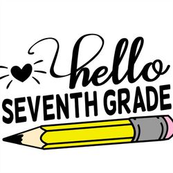 hello seventh grade png svg, seventh grade svg