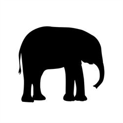 elephant black silhouette svg, elephant mom svg