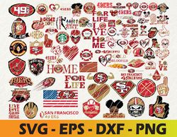 san francisco 49ers logo, bundle logo, svg, png, eps, dxf 2