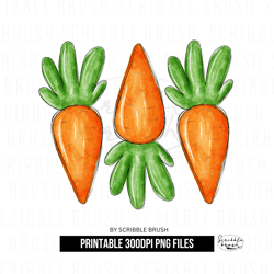 watercolour easter carrots sublimation png design